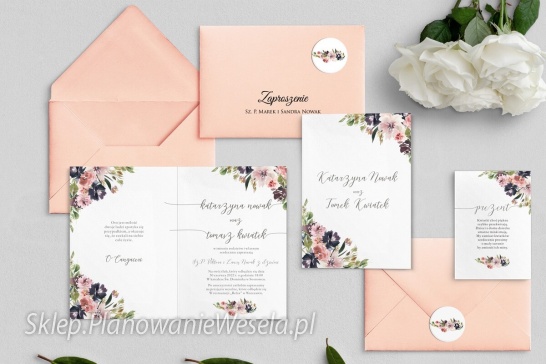 Zaproszenie składane Pastellove 4
