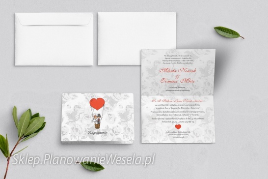 Zaproszenie składane  Zakochani 4