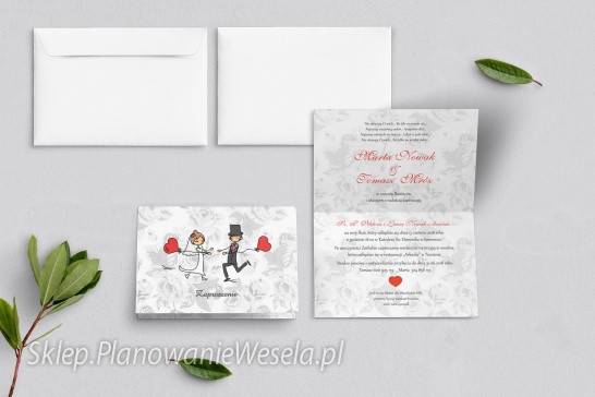 Zaproszenie składane  Zakochani 5