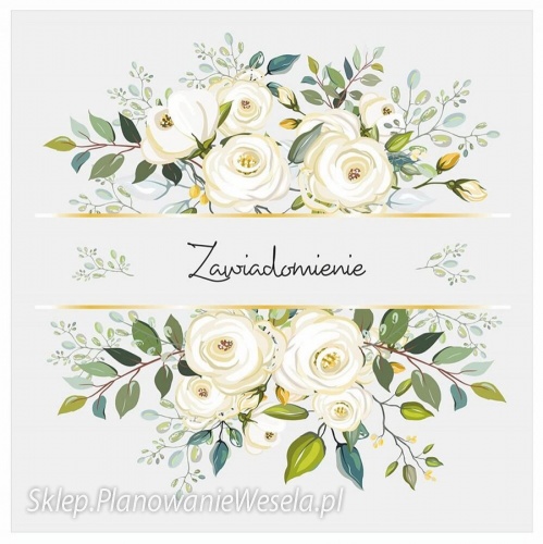 Zawiadomienie o Ślubie  kremowe ZW62