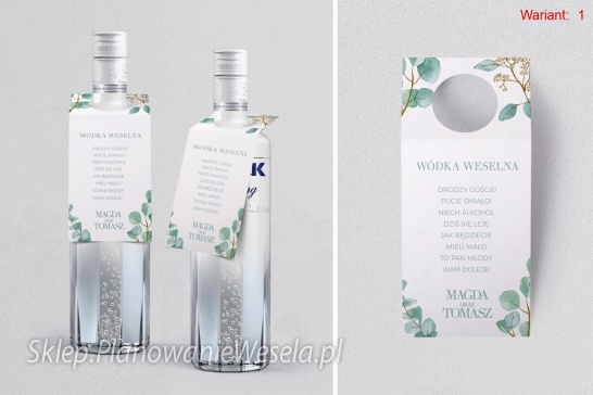 Zawieszka na butelkę Eukaliptus - 3 wzory