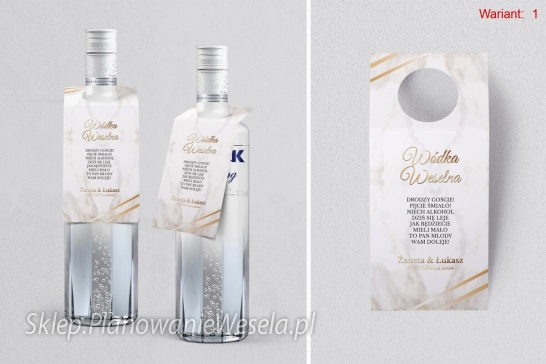 Zawieszka na butelkę Marmur - 2 wzory