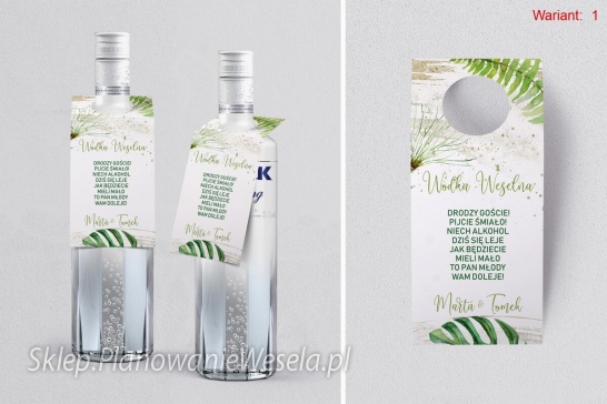 Zawieszka na butelkę Tropical - 4 wzory