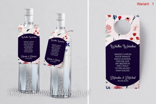 Zawieszka na butelkę Wildflowers - 3 wzory