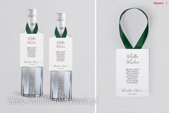 Zawieszka na butelkę wstążka Minimalistyczne