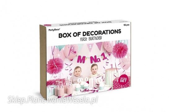 Zestaw party 1 urodziny dziewczynki  SET3-081