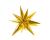 Balon foliowy Gwiazda 3D, 70cm, złoty